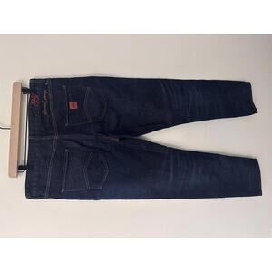 Armani Exchange Dark Blue Denim Jeans with Red Embroidery 34